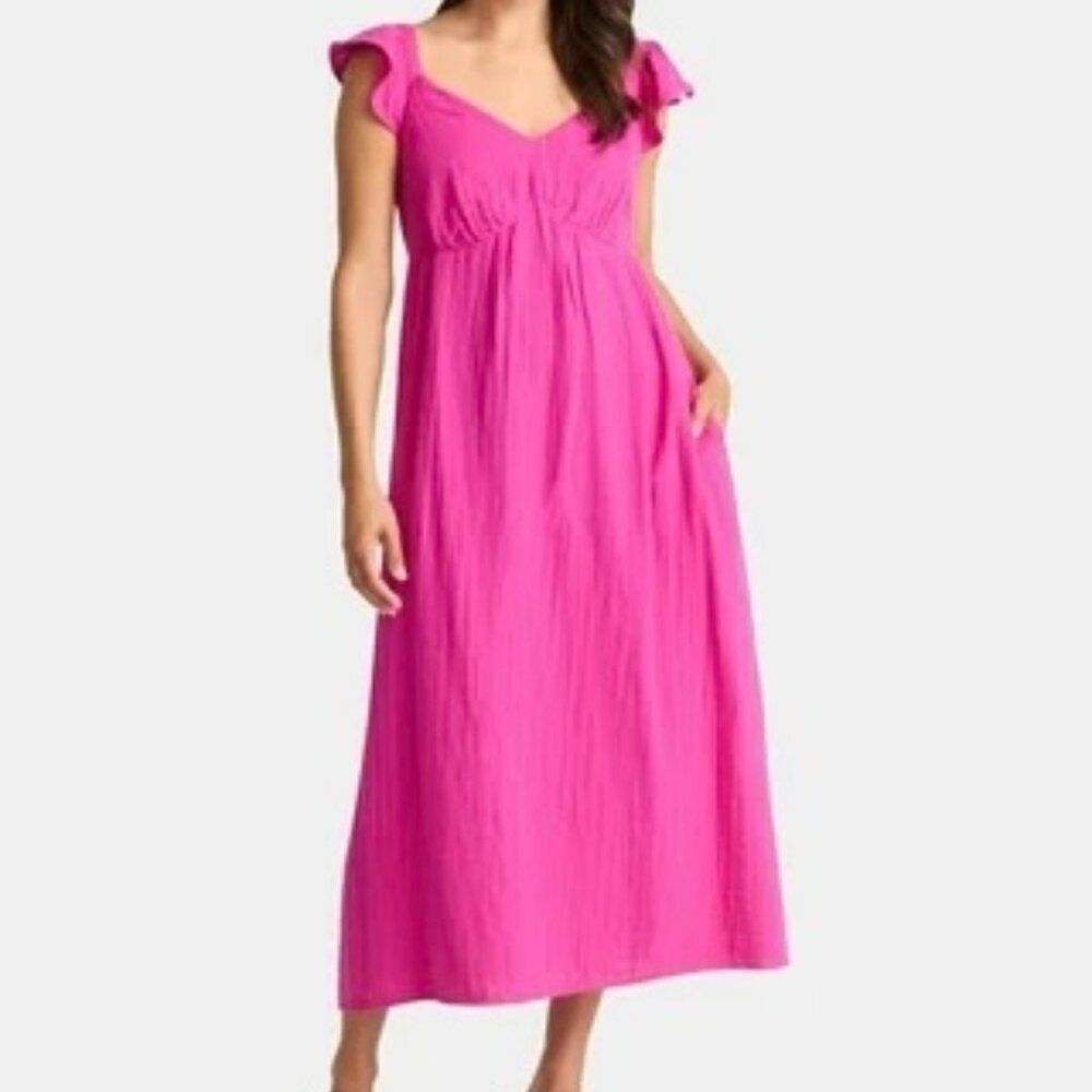Time and Tru Berry Fun Empire Waist midi dress, size 22